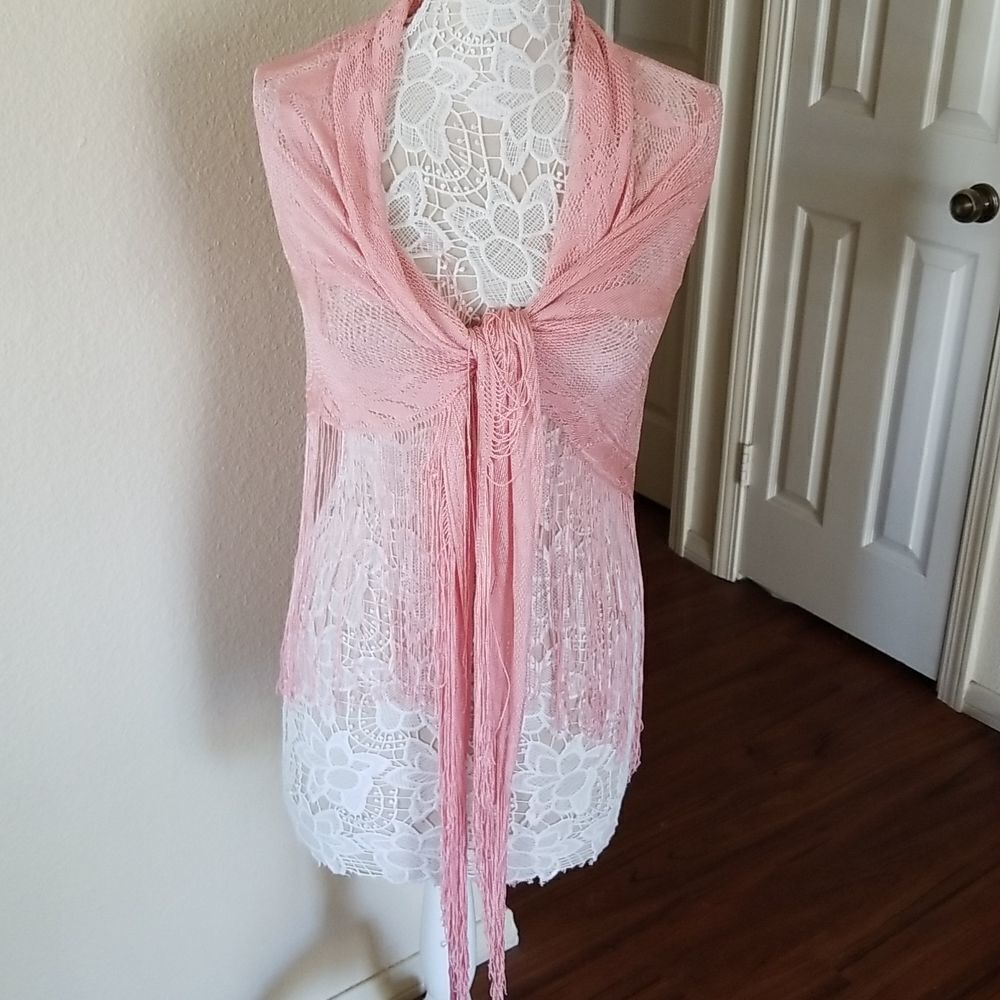 Fringe Boho Hippie‎ Grannycore Silky Witchy Wrap